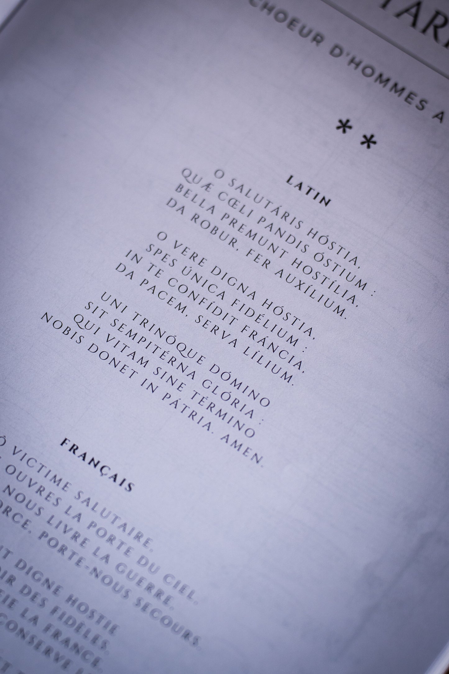 Cantica, Voces graves